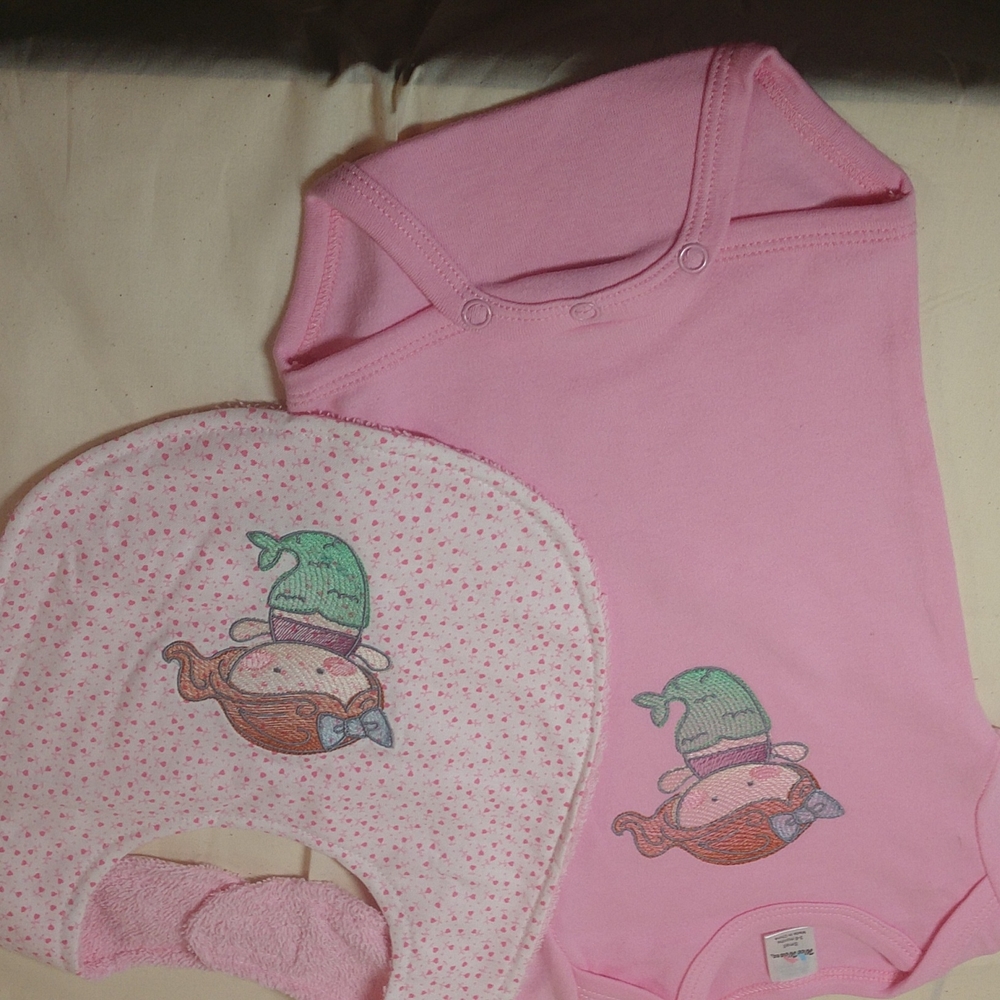 Onesie and bib set